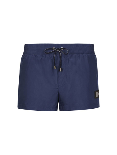 Shop Dolce & Gabbana Swim Shorts Swimwear In Blue