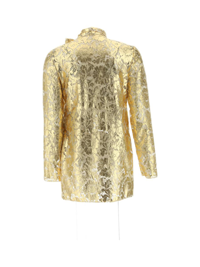 Shop Valentino Tops In Gold