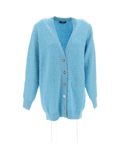 Shop Versace Knitwear In Blue