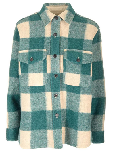 Shop Isabel Marant Étoile Checked Button In Multi