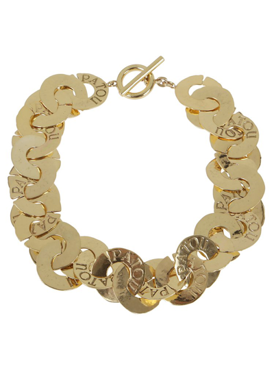 Shop Patou Logo Engraved Necklace In Gold