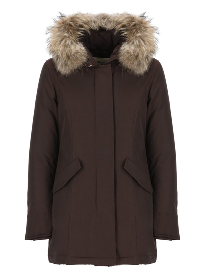 Shop Woolrich Fur In Brown