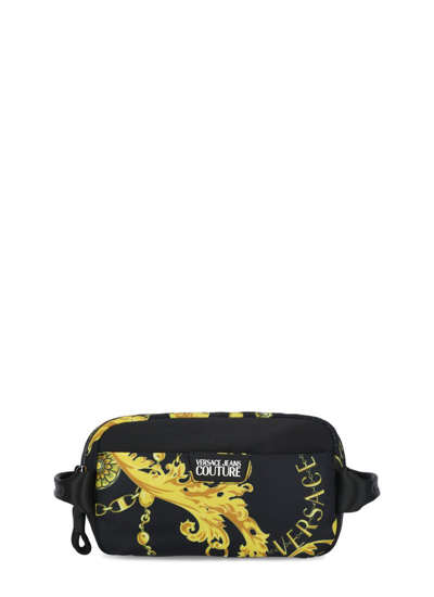 Shop Versace Jeans Couture Chain Couture Printed Wash Bag In Multi