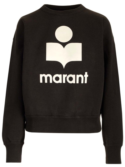 Shop Isabel Marant Étoile Logo Printed Crewneck Sweatshirt In Black
