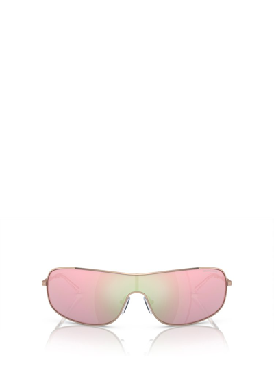 Shop Michael Kors Eyewear Shield Frame Sunglasses In Pink