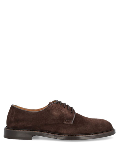 Shop Berwick Waxy Lace Up Shoes In Brown