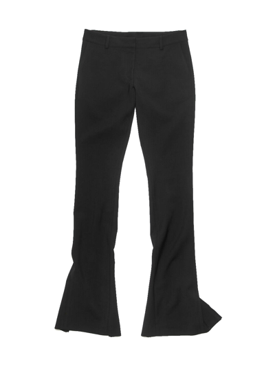 Shop Acne Studios Zip Detail Trousers Black