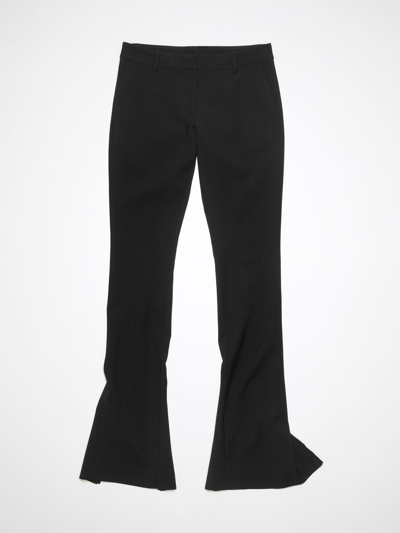 Shop Acne Studios Zip Detail Trousers Black