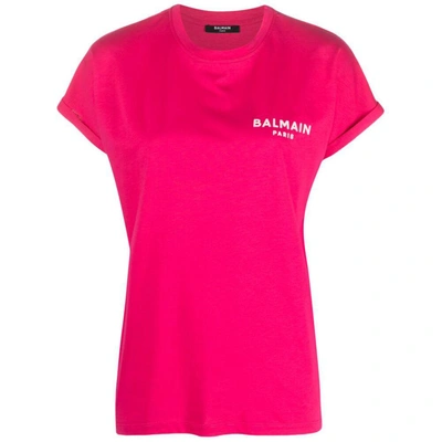 Shop Balmain T-shirts In Pink