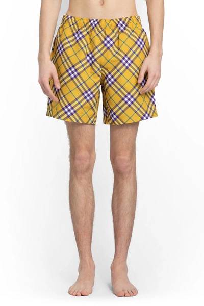 Shop Burberry Swimwear In Yellow