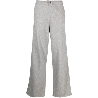 Shop Ganni Pants In Grey