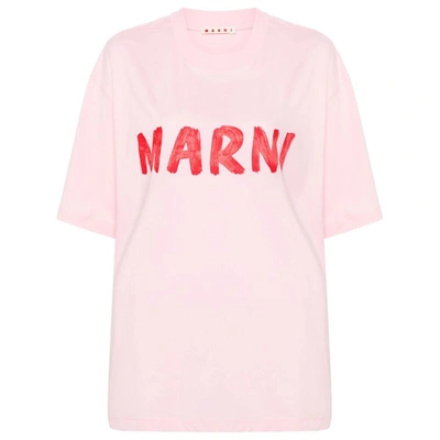 Shop Marni T-shirts In Pink/red