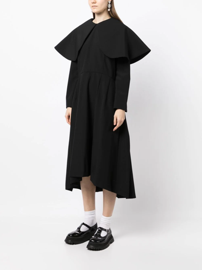 Shop Comme Des Garçons Long-sleeved Midi Dress