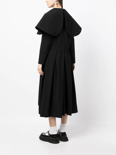 Shop Comme Des Garçons Long-sleeved Midi Dress