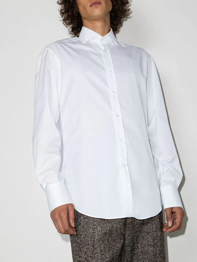 Shop Brunello Cucinelli White Suit Shirt