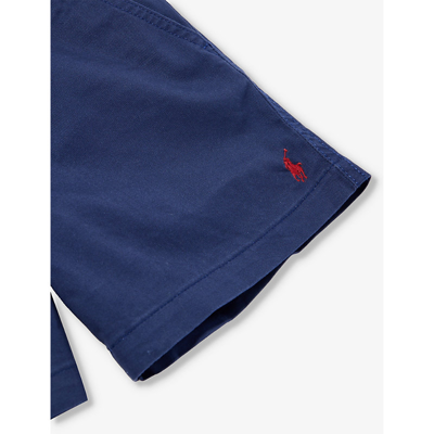 Shop Polo Ralph Lauren Boys Vy Kids Baby Boy Brand-embroidered Drawstring-waist Stretch-cotton Shorts In Navy