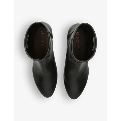Shop Stuart Weitzman Yuliana 60 Leather Ankle Boots In Black