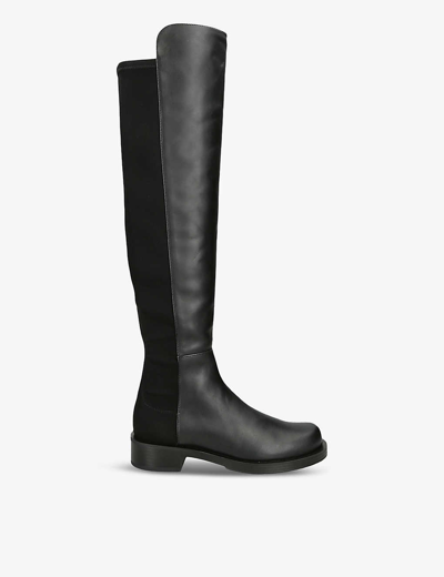 Stuart Weitzman High Boots With Round Toe And Block Heel In Black