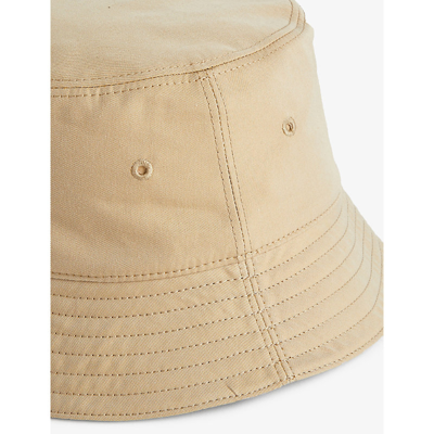 Shop Burberry Boys Honey Kids Reversible Checked Cotton Bucket Hat