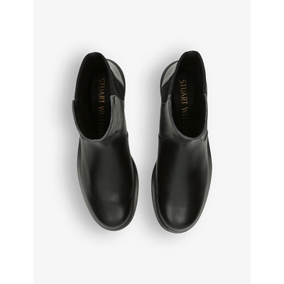 Shop Stuart Weitzman Women's Black 5050 Bold Leather Ankle Boots