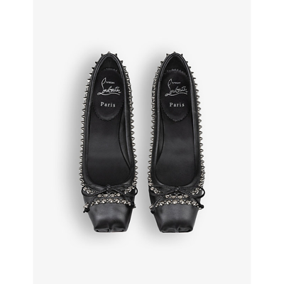 Shop Christian Louboutin Mamadrague Spike-embellished Leather Pumps In Black