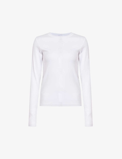 Shop Saks Potts Eloise Slim-fit Organic-cotton T-shirt In White