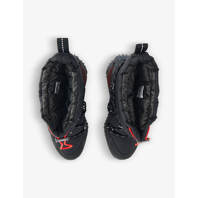 Shop Moncler Genius Womens Black X Adidas Nmd Mid-calf Woven Boots
