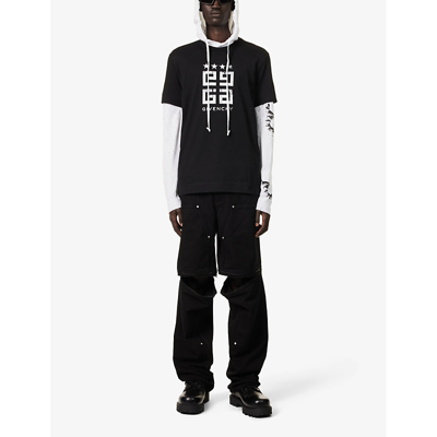 Shop Givenchy Carpenter Zip-off Relaxed-fit Jeans In Black