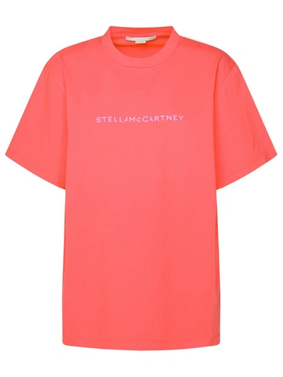 Shop Stella Mccartney Organic Raspberry Cotton T-shirt In Pink