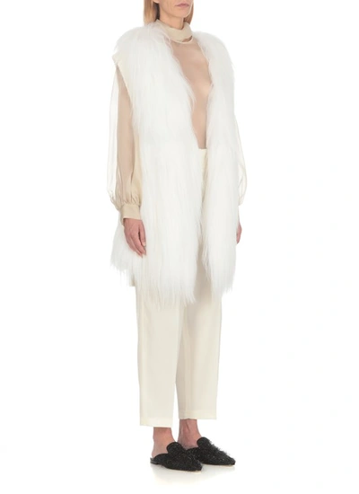 Shop Fabiana Filippi Cashmere Fur In White