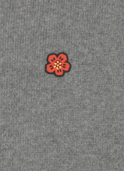 Shop Kenzo Boke Flower Sweater In Grey