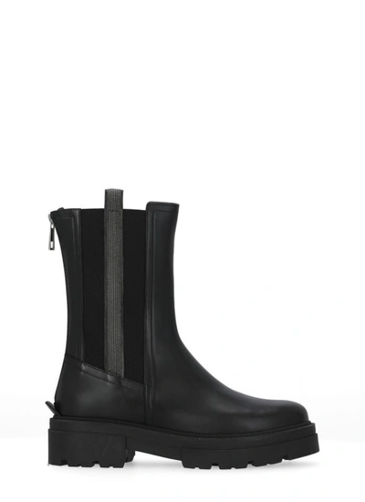 Shop Fabiana Filippi Leather Boots In Black