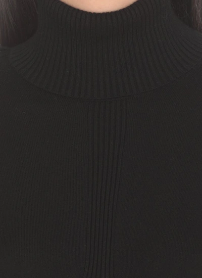 Shop Elisabetta Franchi Knitted Turtleneck In Black