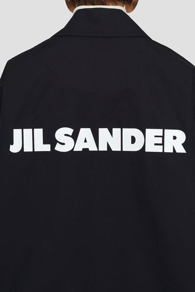 Shop Jil Sander Logo-print Shirt Jacket
