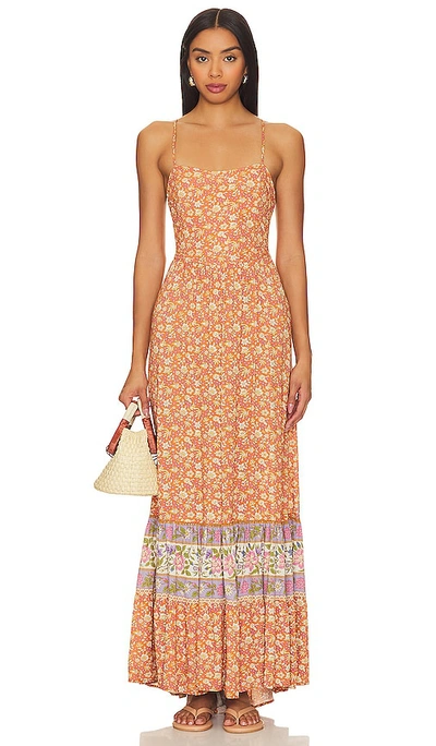 Shop Spell Sienna Strappy Maxi Dress In Clay