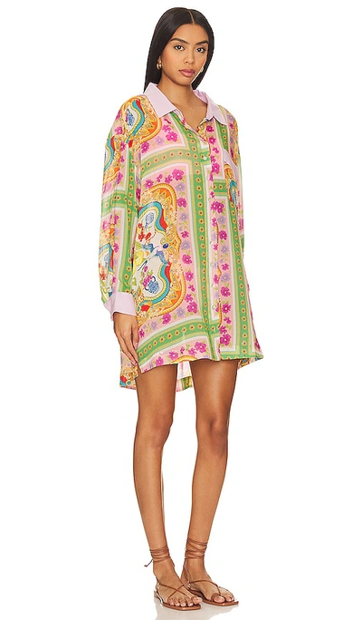 Spell Maddalena Shirt Dress In Mosaic