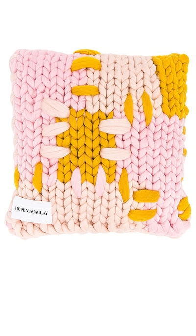 Shop Hope Macaulay Bella Colossal Knit Cushion In Pink Multi