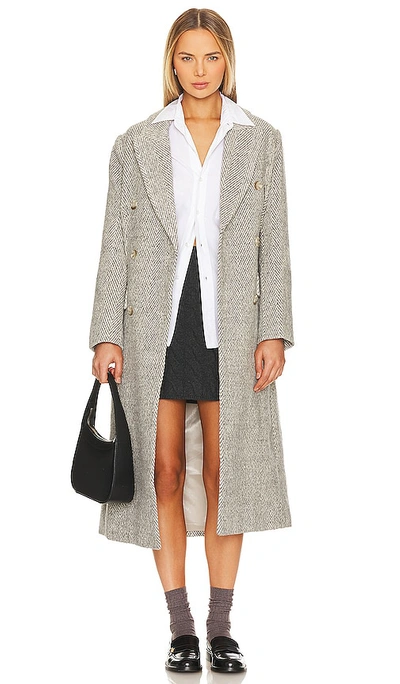 Shop Astr Morana Coat In Grey