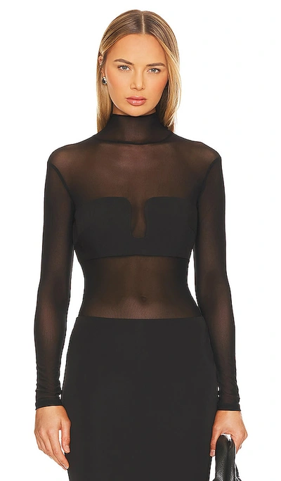 Shop Astr Fiona Bodysuit In Black