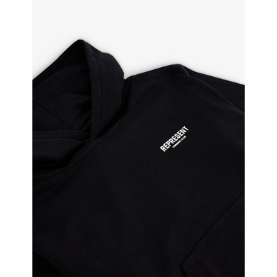 Shop Represent Logo-print Cotton-jersey Hoody 1 - 4 Years In Black
