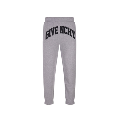 Shop Givenchy Cotton Logo Sweatpants In Grey