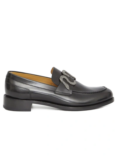 Shop René Caovilla Morgana Loafers In Grey