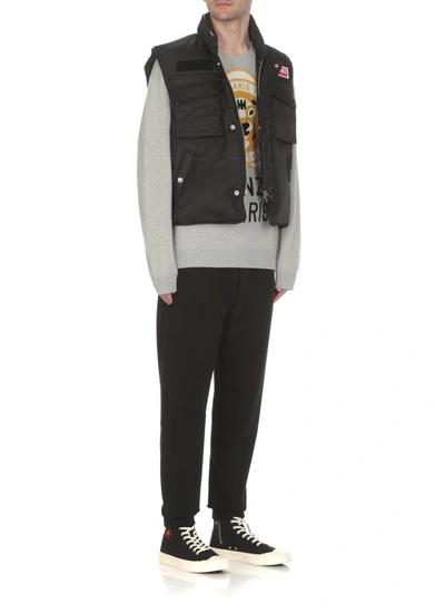 Shop Kenzo Padded And Quilted Vest In Black