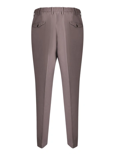 Shop Dell'oglio Cotton Trousers In Grey