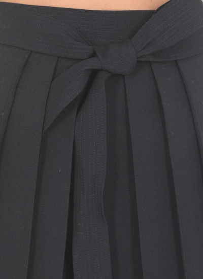 Shop Kenzo Pleated Mini Skirt In Black