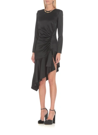 Shop Elisabetta Franchi Crepe Dress In Black