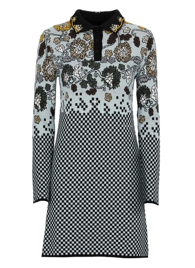 Shop Kenzo Floral Archive Dress In Grey
