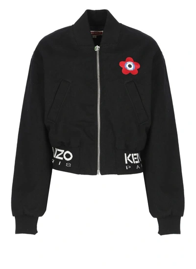 Shop Kenzo Target Bomber Jacket In Black