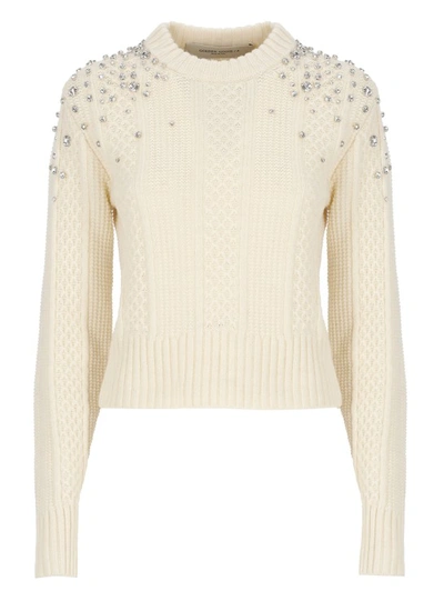 Shop Golden Goose Ivory Virgin  Wool Sweater For Woman In Neutrals
