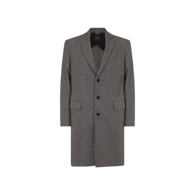 Shop Dolce & Gabbana Wool Coat In Grey